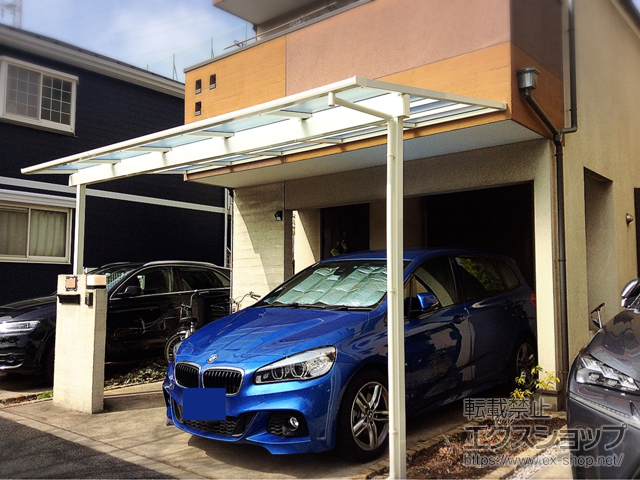 東京都江戸川区ののテラス屋根 スピーネ F型 テラスタイプ 単体 積雪〜20cm対応 施工例