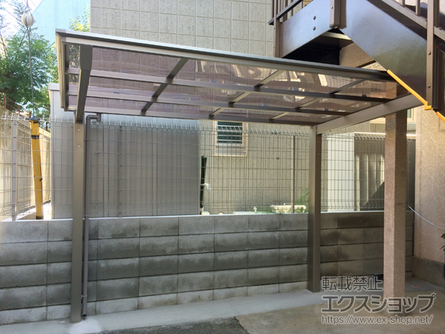 東京都豊島区ののサイクルポート・駐輪場 フーゴFミニ (フラットスタイル) 積雪〜20cm対応 施工例