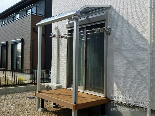 三重県松阪市ののテラス屋根 ヴェクターテラス R型 テラスタイプ 単体 積雪〜20cm対応 施工例