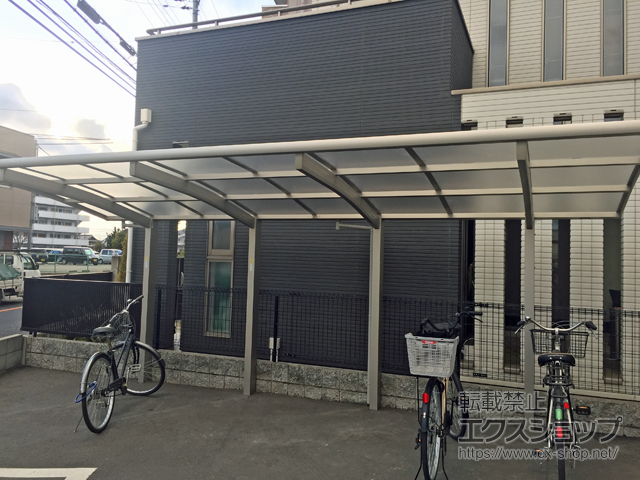 兵庫県明石市ののサイクルポート・駐輪場 レイナポートグラン ミニ 縦連棟 積雪〜20cm対応 施工例