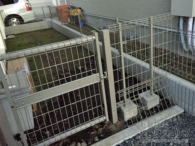 茨城県水戸市のの門扉 ハイグリッド門扉N8型 片開き　柱使用 施工例