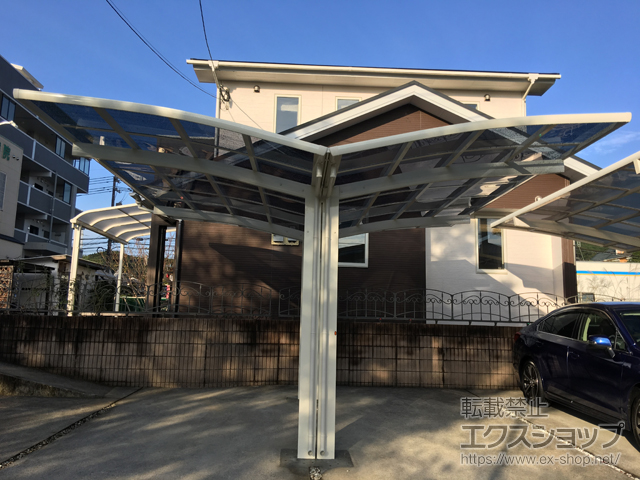 宮崎県日向市ののカーポート レイナポートグラン Y合掌　積雪〜20cm対応 施工例