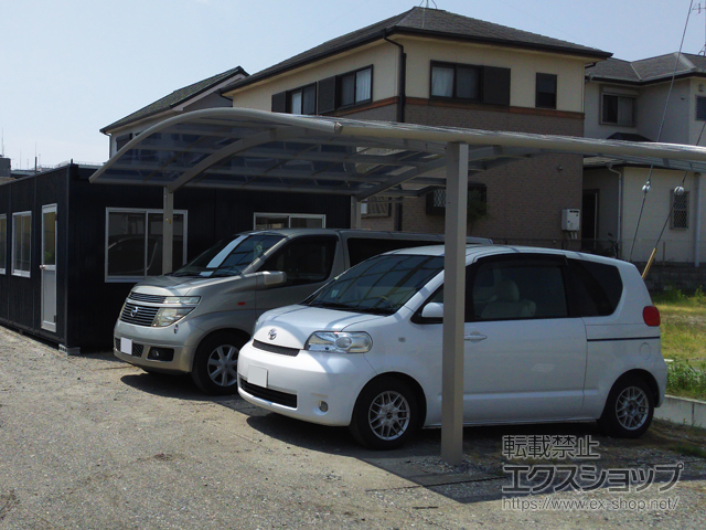 奈良県橿原市ののカーポート プレシオスポート ワイド 積雪〜20cm対応 施工例