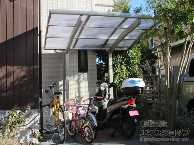 茨城県牛久市ののサイクルポート・駐輪場 プレシオスポート ミニ 積雪〜20cm対応 施工例