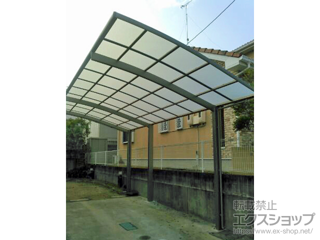 広島県福山市ののカーポート ネスカR (ラウンドスタイル) 延長 積雪〜20cm対応 施工例