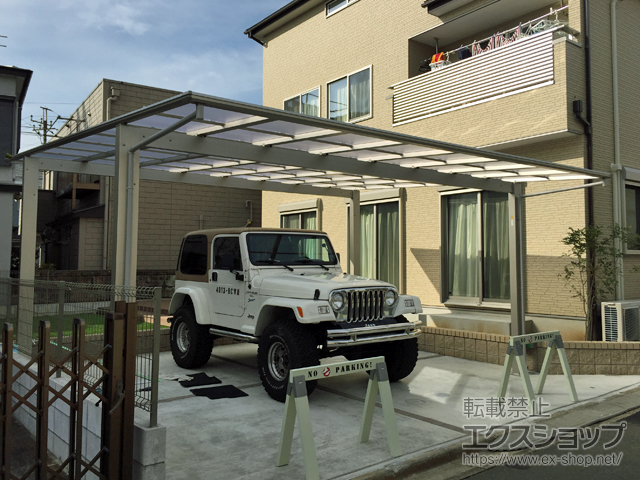 千葉県船橋市ののカーポート エフルージュ ツイン 積雪〜20cm対応 施工例