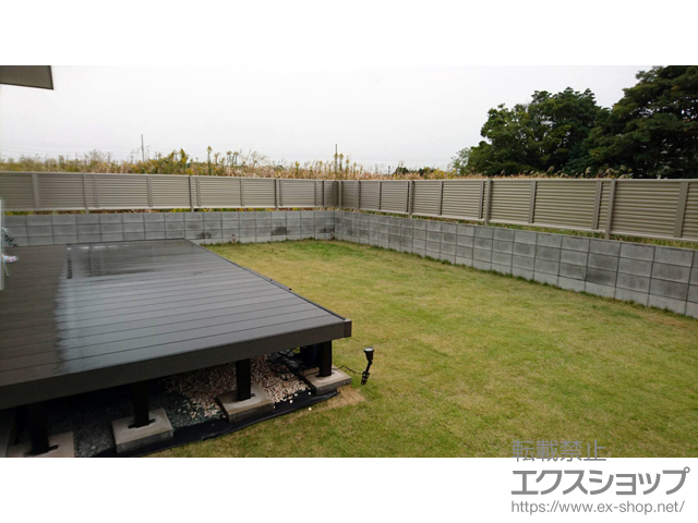 千葉県市原市ののフェンス・柵 ミエーネフェンス 目隠しルーバータイプ 自由柱施工 施工例