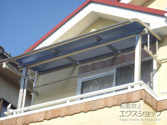 東京都多摩市ののバルコニー・ベランダ屋根 プレシオステラス R型 屋根タイプ 単体 積雪〜20cm対応 施工例