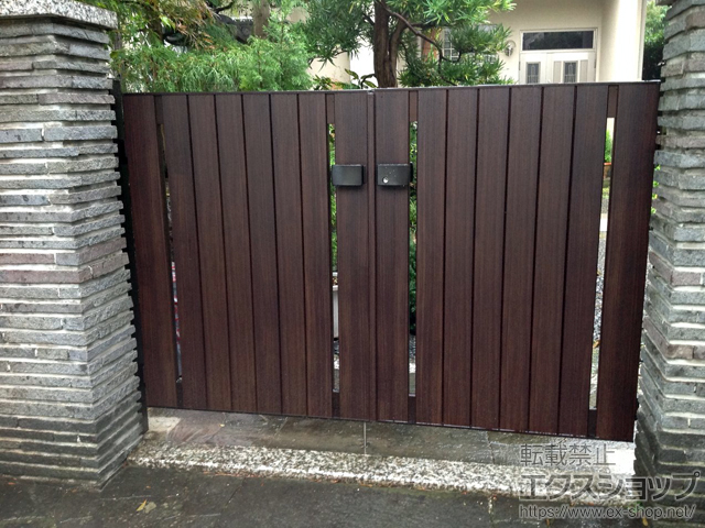 愛知県名古屋市のの門扉 コレット2型 両開き 門柱タイプ 施工例