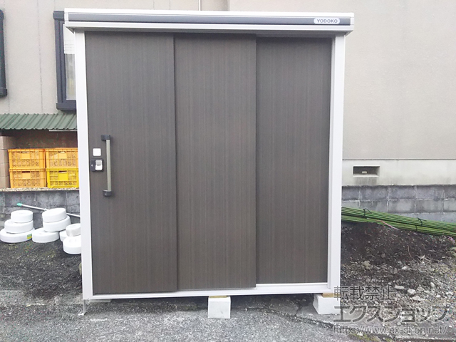 静岡県沼津市のの物置・屋外倉庫 エルモ 一般型 2220×1870×2358 LMD-2218H-DW 施工例