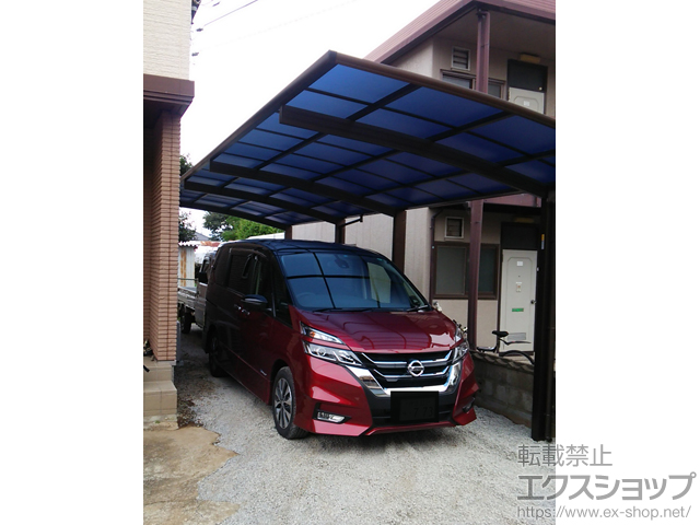 静岡県三島市ののカーポート プレシオスポート 縦連棟 積雪〜20cm対応 施工例