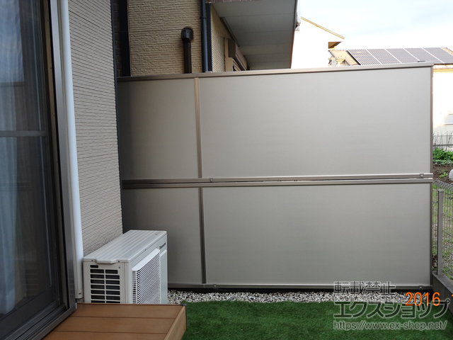 埼玉県白岡市ののフェンス・柵 めかくし塀P型 高尺タイプ（パネル1段・2段） 施工例