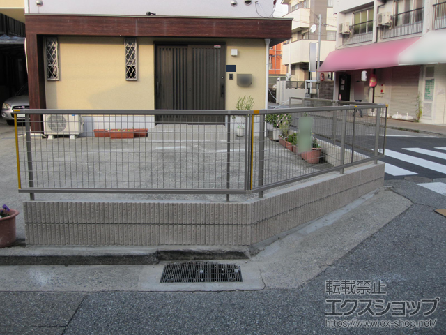 兵庫県宝塚市ののフェンス・柵 アルメッシュフェンス1型 フリーポールタイプ 施工例