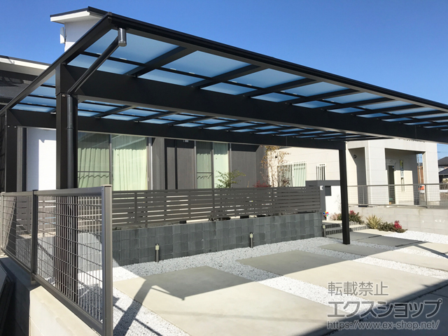 熊本県菊池郡菊陽町ののカーポート エフルージュ トリプル 積雪〜20cm対応 施工例