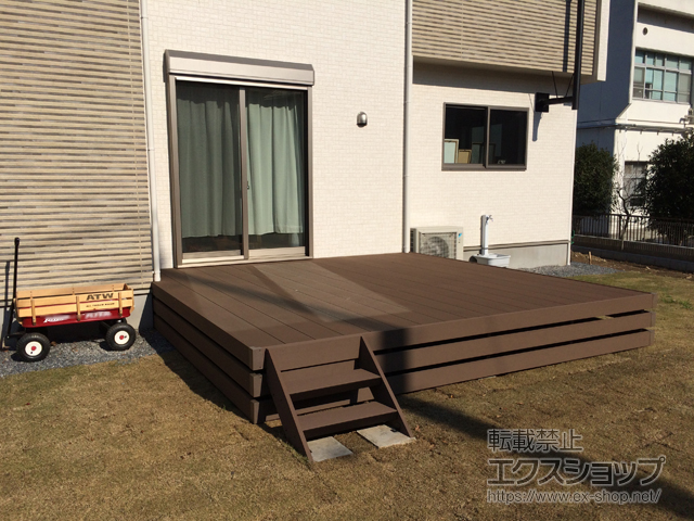 千葉県柏市ののウッドデッキ リウッドデッキ 200 施工例