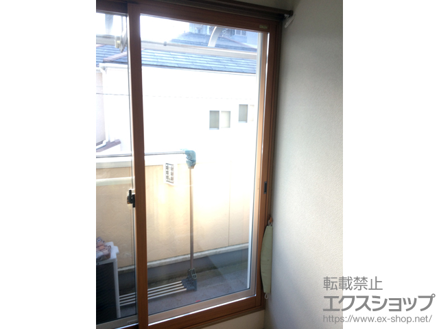 兵庫県神戸市ののバルコニー・ベランダ屋根、二重窓（内窓） インプラス ダストバリア仕様 引違い窓 変則2枚建 施工例