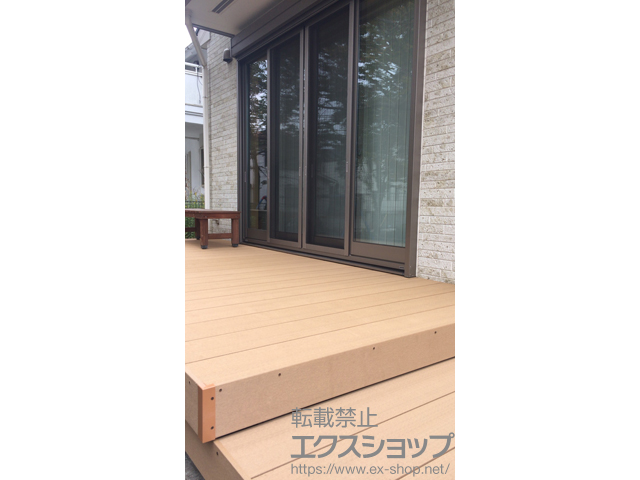 神奈川県横浜市のLIXIL リクシル（トステム）のウッドデッキ レストステージ 幕板納まり 施工例