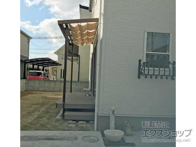 岡山県倉敷市ののウッドデッキ 樹ら楽ステージ 施工例