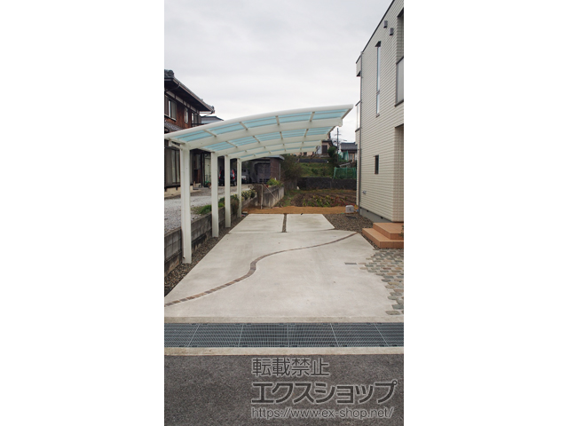 滋賀県彦根市ののカーポート レイナポートグラン 縦連棟　積雪〜20cm対応 施工例