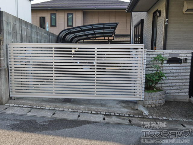 岡山県玉野市ののカーゲート オーバードアS3型 電動式 施工例