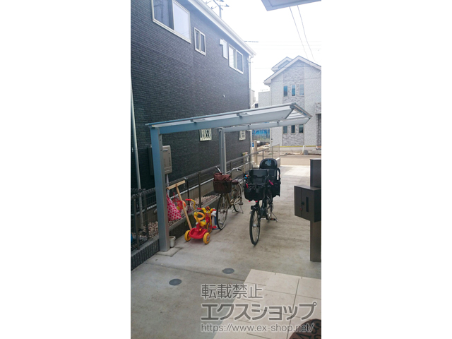 東京都小平市ののサイクルポート・駐輪場 ネスカFミニ (フラットスタイル) 積雪〜20cm対応 施工例