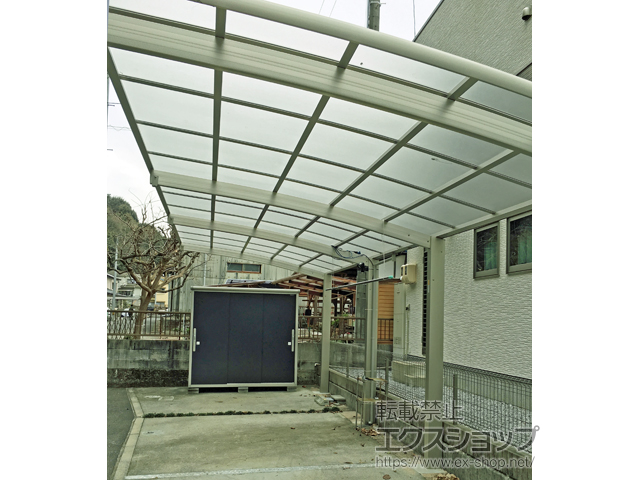 広島県広島市ののカーポート レイナポートグラン 縦連棟　積雪〜20cm対応 施工例