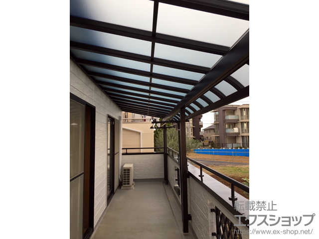 埼玉県さいたま市ののバルコニー・ベランダ屋根 ヴェクターテラス R型 1500 屋根タイプ 連棟 積雪〜50cm対応 施工例