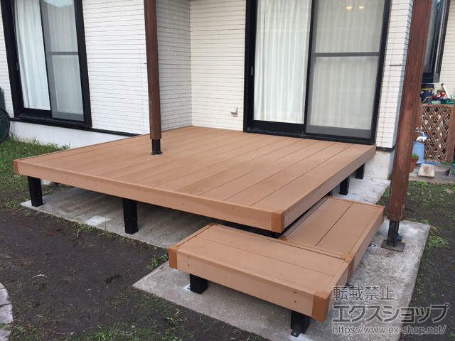 鹿児島県鹿児島市ののウッドデッキ リウッドデッキ 200 施工例