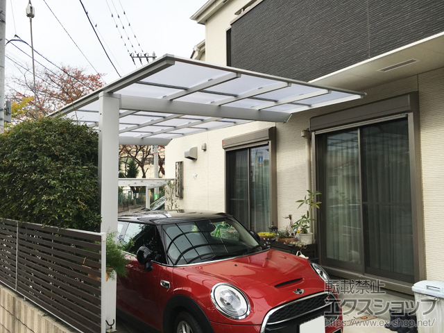 東京都三鷹市ののカーポート ネスカF (フラットスタイル) 積雪〜20cm対応 施工例