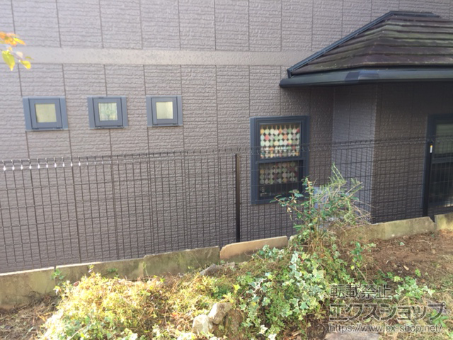 長崎県長崎市のの門扉 エクスライン門扉3型 片開き　門柱使用 施工例