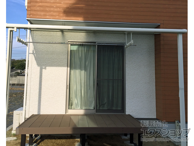 岡山県倉敷市ののテラス屋根 スピーネ F型 テラスタイプ 単体 積雪〜20cm対応 施工例