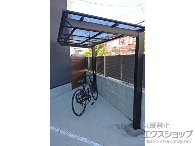 岡山県岡山市ののサイクルポート・駐輪場 ネスカFミニ (フラットスタイル) 積雪〜20cm対応 施工例