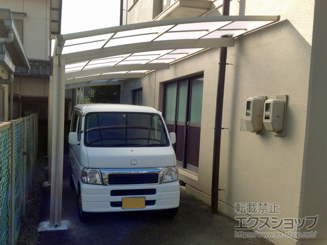 愛知県蒲郡市ののカーポート プレシオスポート 縦連棟 積雪〜20cm対応 施工例