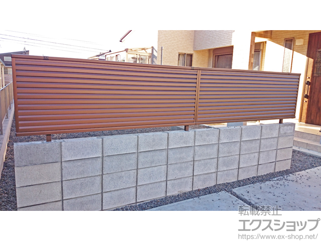 宮崎県都城市ののフェンス・柵 ミエーネフェンス 目隠しルーバータイプ 施工例