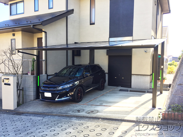 神奈川県横浜市ののカーポート ネスカF (フラットスタイル) ワイド 積雪〜20cm対応 施工例