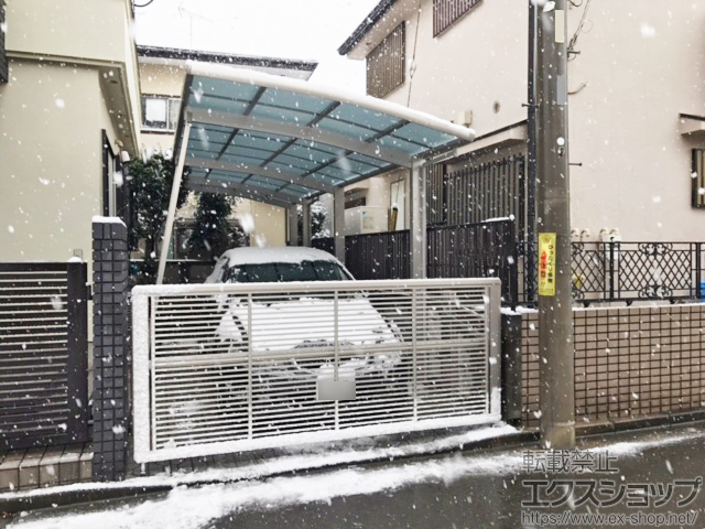 東京都清瀬市ののカーポート レイナポートグラン 縦連棟　積雪〜20cm対応 施工例