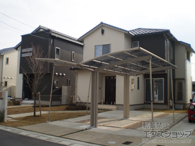 島根県出雲市ののカーポート レイナポートグラン Y合掌　積雪〜20cm対応 施工例