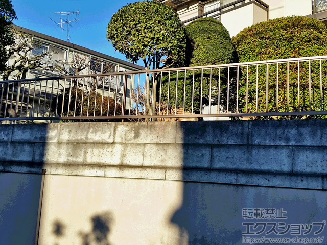 東京都大田区ののフェンス・柵 ミエッタフェンス 防犯たて格子タイプ 自由柱施工 施工例