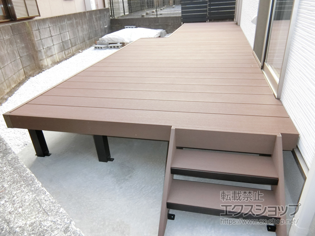 広島県広島市ののウッドデッキ リウッドデッキ 200 施工例