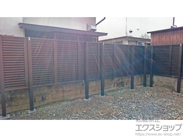 佐賀県佐賀市ののフェンス・柵 レスティナフェンス5型 2段支柱 施工例