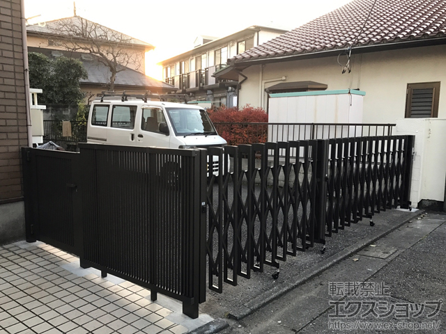 東京都杉並区ののカーゲート アルシャインII M型 Aタイプ ノンレール 片開き親子 （310+230）SP 施工例