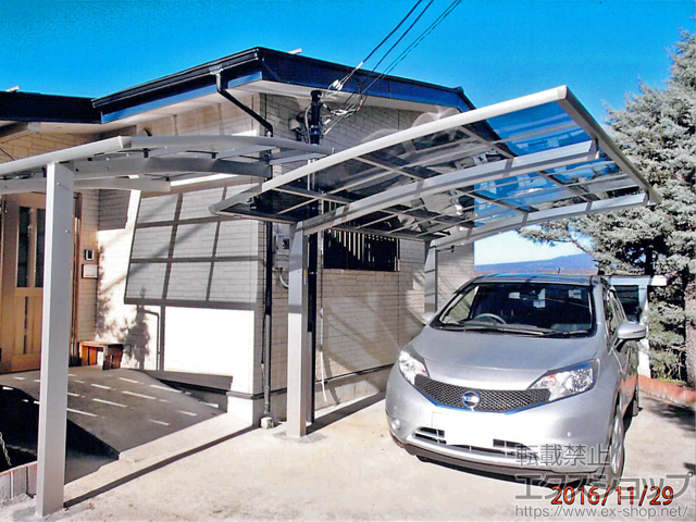 山梨県北杜市ののサイクルポート・駐輪場 プレシオスポート ミニ 積雪〜20cm対応 施工例