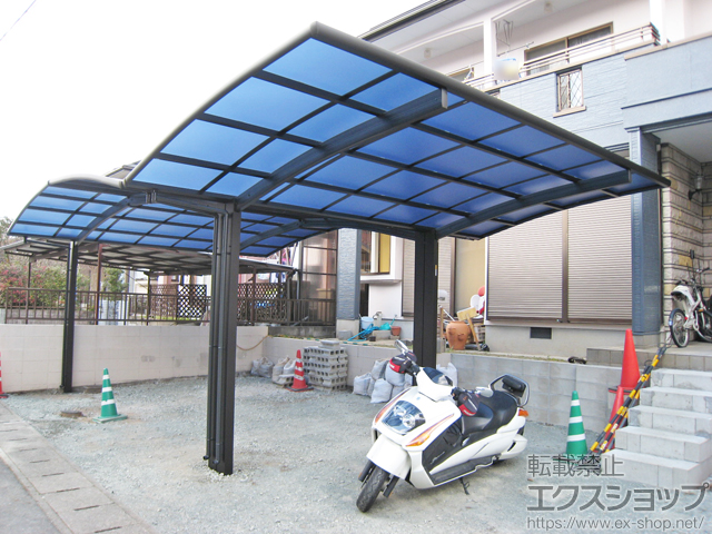 熊本県熊本市ののカーポート レイナポートグラン M合掌　積雪〜20cm対応 施工例