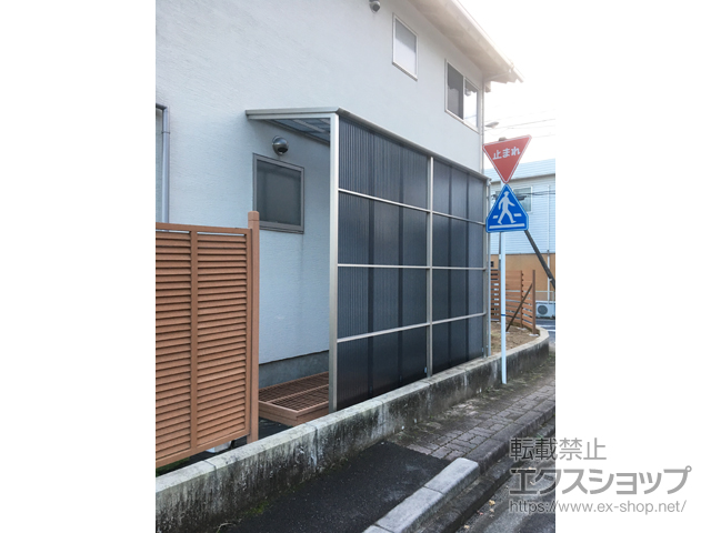 島根県出雲市ののテラス囲い・サンルーム ストックヤードII オープンタイプ 積雪〜20cm 施工例