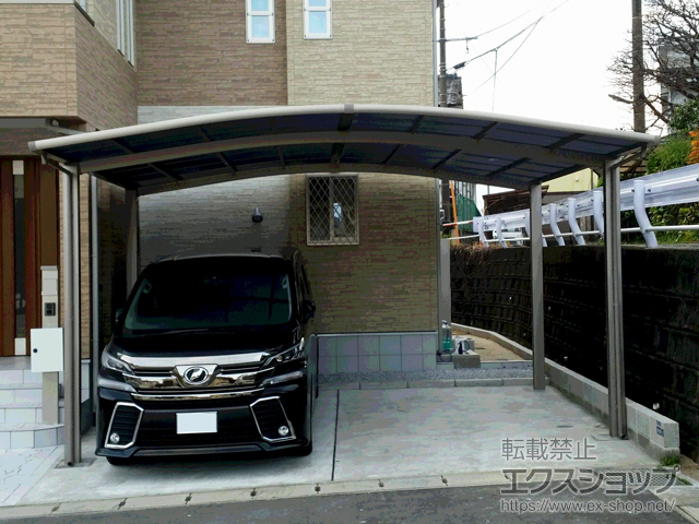 熊本県熊本市ののカーポート ネスカR (ラウンドスタイル) ワイド 積雪〜20cm対応 施工例