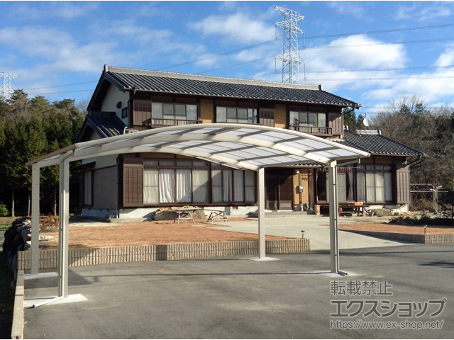 岐阜県土岐市ののカーポート プレシオスポート ワイド 積雪〜20cm対応 施工例