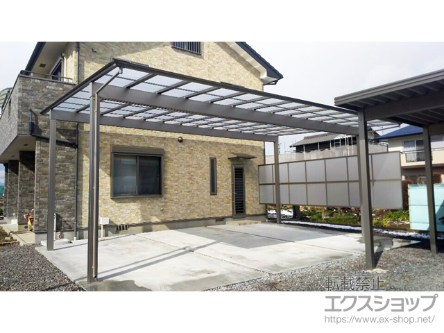 愛知県一宮市ののカーポート アーキデュオ ワイド 3台用 施工例