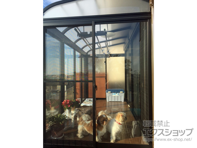神奈川県横浜市ののテラス囲い・サンルーム サニージュ R型 床納まり ランマ無 積雪〜20cm対応 施工例