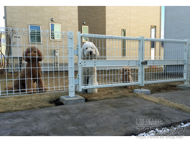 茨城県稲敷郡阿見町のの門扉 ハイグリッド門扉N8型 柱使用 施工例