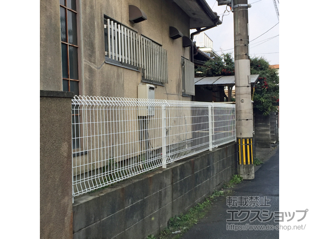 福岡県久留米市ののフェンス・柵 メッシュフェンスG10-R 施工例